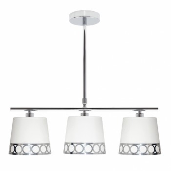 Distribuidor - Lâmpadas Diversas | Lâmpadas Clássicas | LAMPARA DALIA 3XE14 BLANCO/PLATA REGX56X16 CM Ref: 114853010